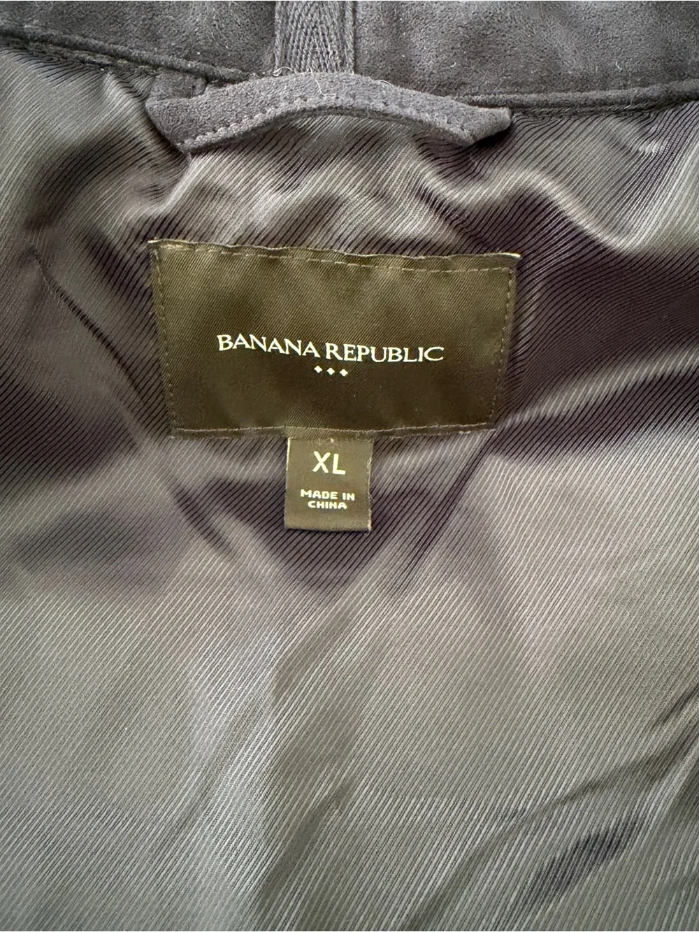 Banana Republic Vegan Suede Puffer Vest XL Navy Quiet Luxury Preppy